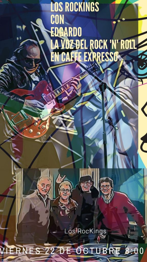 Los Rockings con Edgardo La voz del Rock And Roll en Caffe espresso